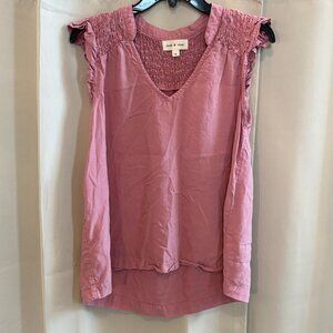 Cloth Stone Women Top Medium Tencel Lyocell Ruffle Boho Romantic Fairycore 18150